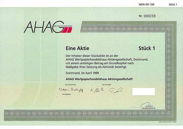 AHAG Wertpapierhandelshaus AG