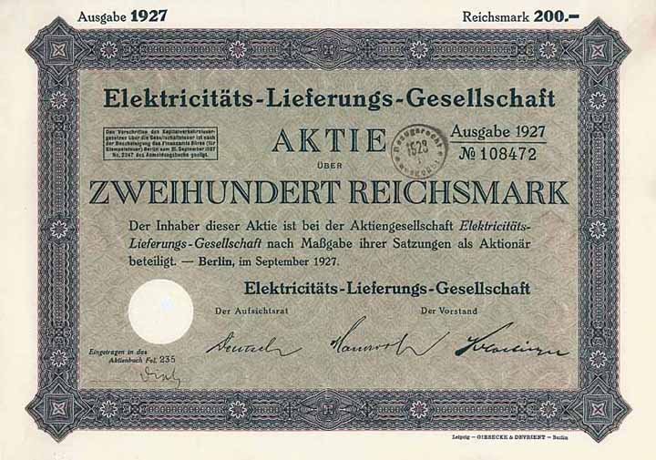 Elektricitäts-Lieferungs-Gesellschaft