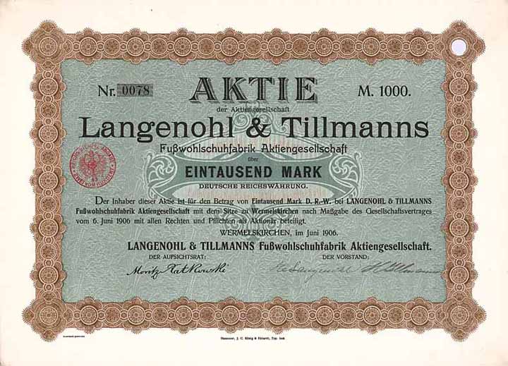 Langenohl & Tillmanns Fußwohlschuhfabrik AG