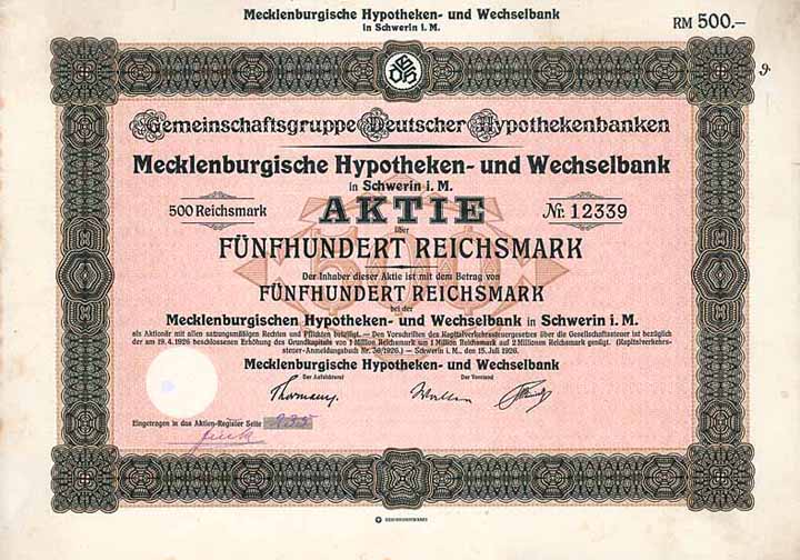 Mecklenburgische Hypotheken- und Wechselbank