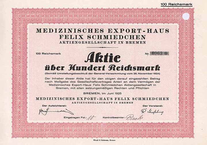 Medizinisches Export-Haus Felix Schmiedchen AG