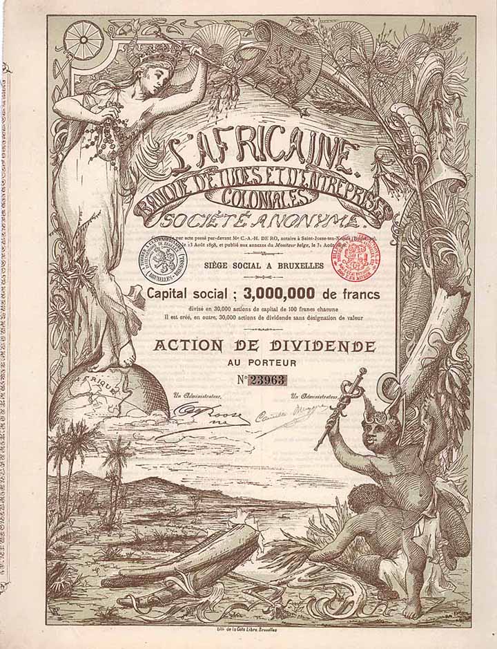 L'AFRICAINE Banque d’Etudes et d'Entreprises Coloniales S.A.