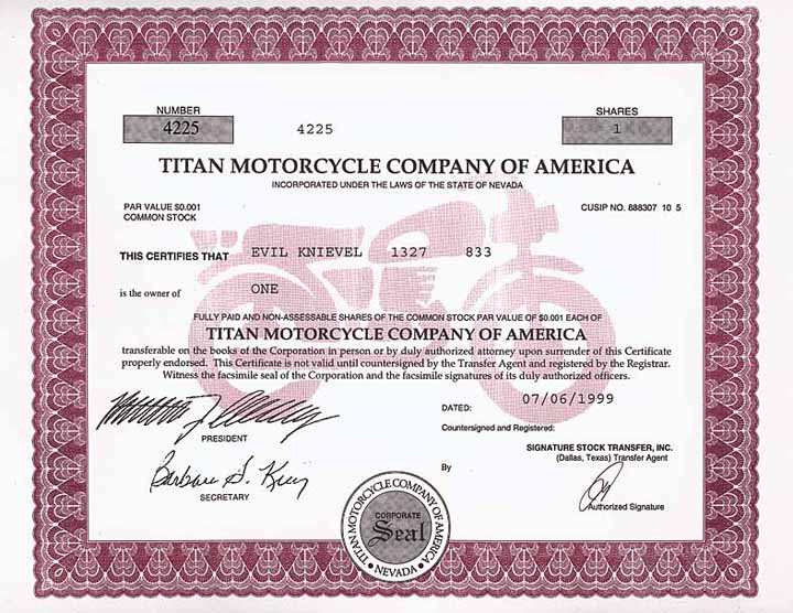 TITAN Motorcycle Company of America