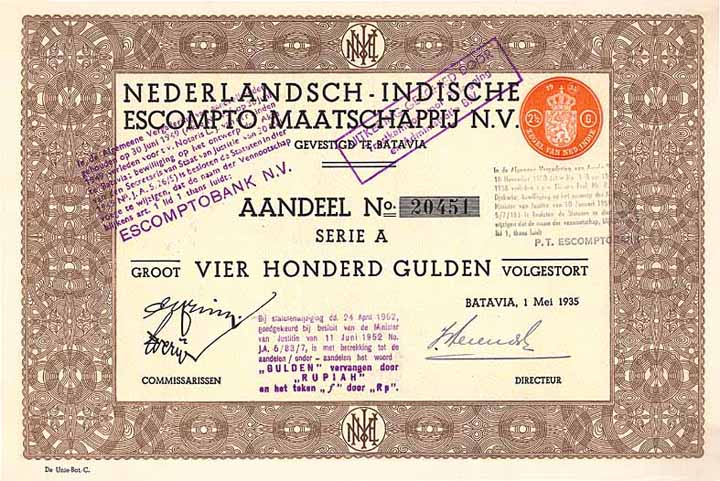 Nederlandsch-Indische Escompto Mpij. N.V.