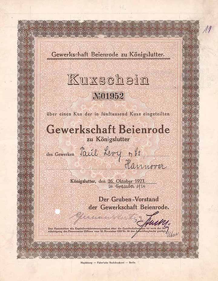 Gewerkschaft Beienrode (OU Gerhard Korte)