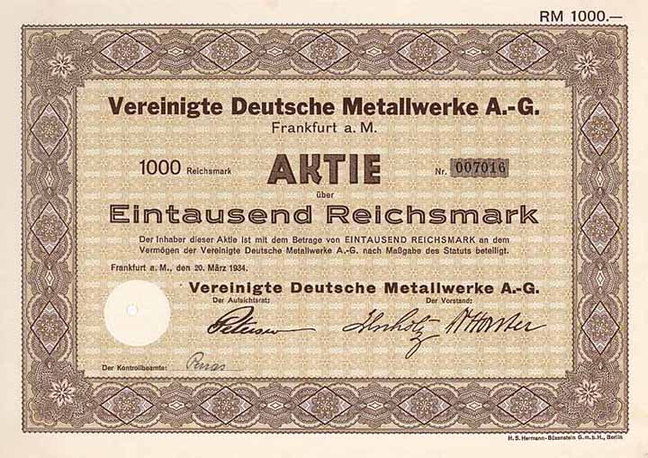 Vereinigte Deutsche Metallwerke AG