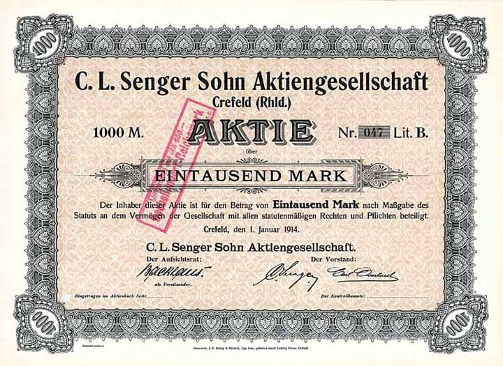 C. L. Senger Sohn AG