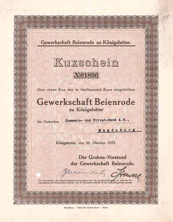 Gewerkschaft Beienrode (OU Gerhard Korte)