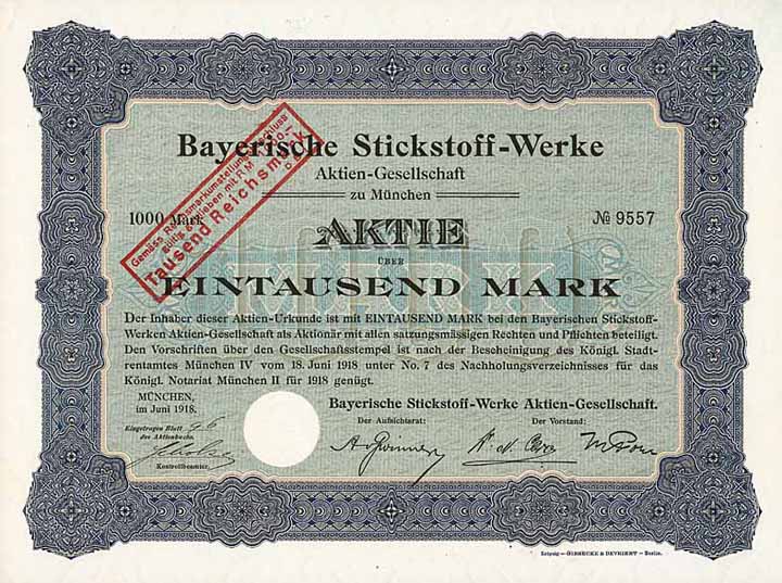 Bayerische Stickstoff-Werke AG