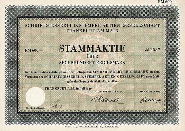 Schriftgiesserei D. Stempel AG