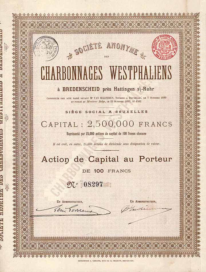 S. A. des Charbonnages Westphaliens