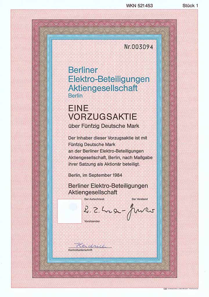 Berliner Elektro-Beteiligungen AG