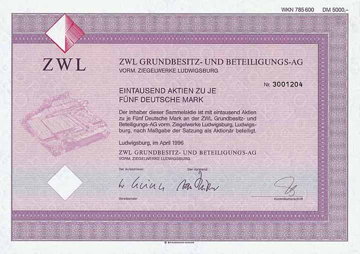 ZWL Grundbesitz- und Beteiligungs-AG vorm. Ziegelwerke Ludwigsburg