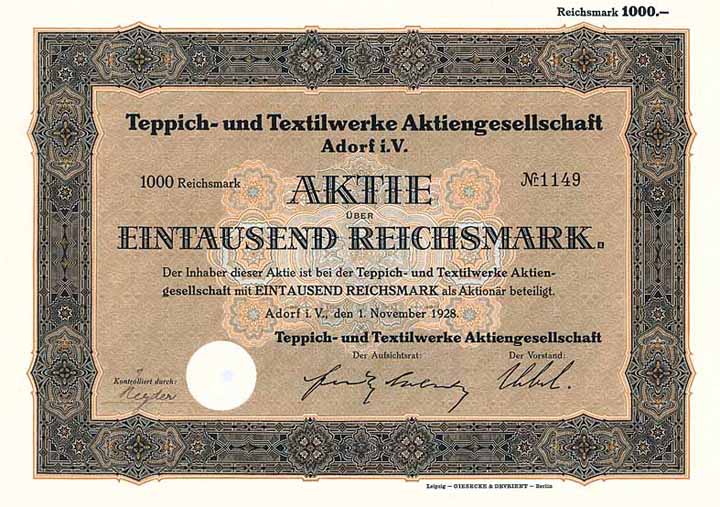 Teppich- und Textilwerke AG