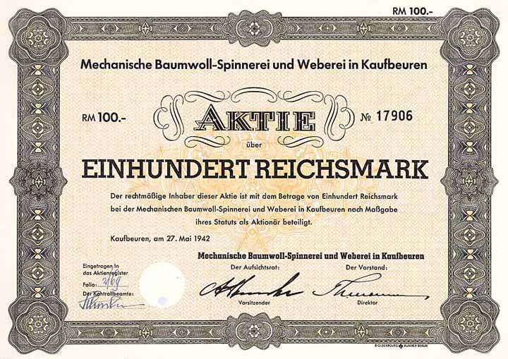 Mechanische Baumwoll-Spinnerei & Weberei