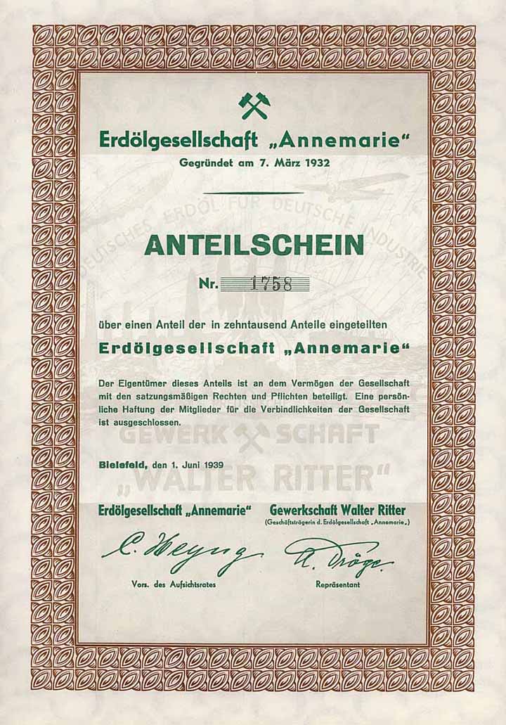 Erdölgesellschaft "Annemarie"