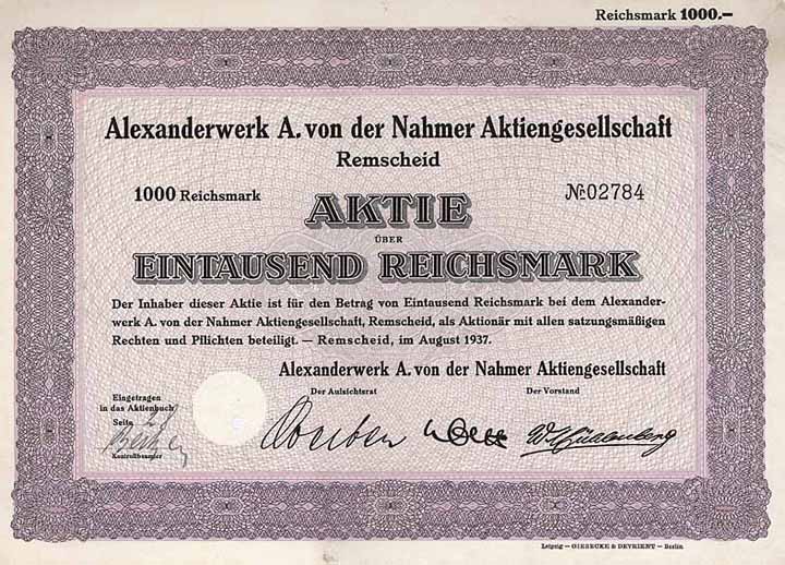 Alexanderwerk A. von der Nahmer AG