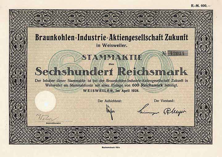 Braunkohlen-Industrie-AG Zukunft