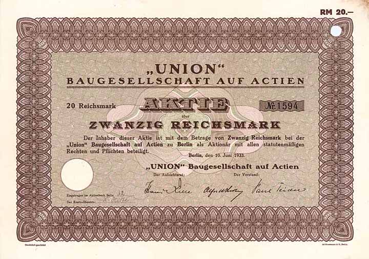 UNION Baugesellschaft auf Actien