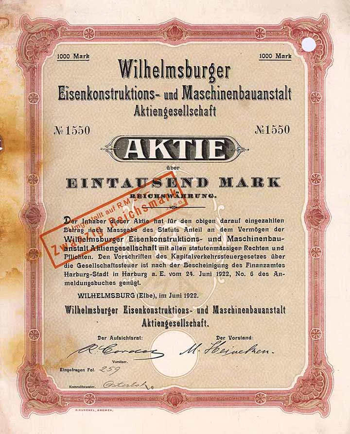 Wilhelmsburger Eisenkonstruktions- und Maschinenbauanstalt AG