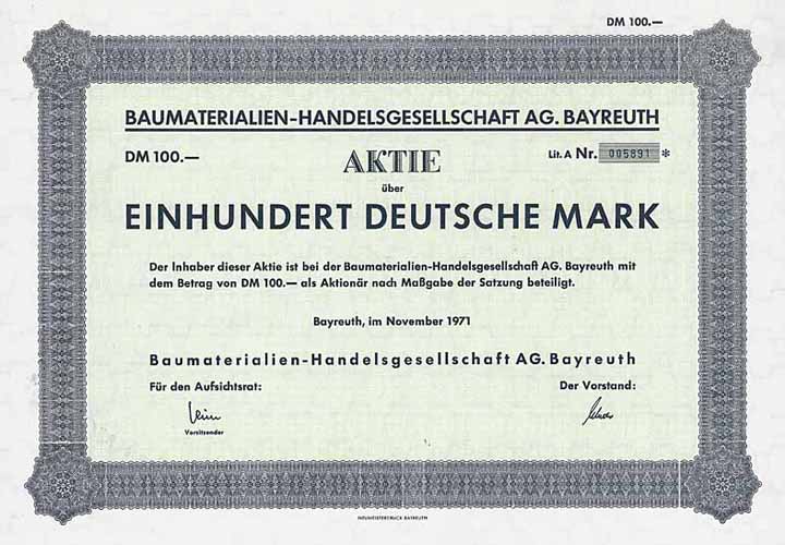 Baumaterialien-Handelsgesellschaft AG