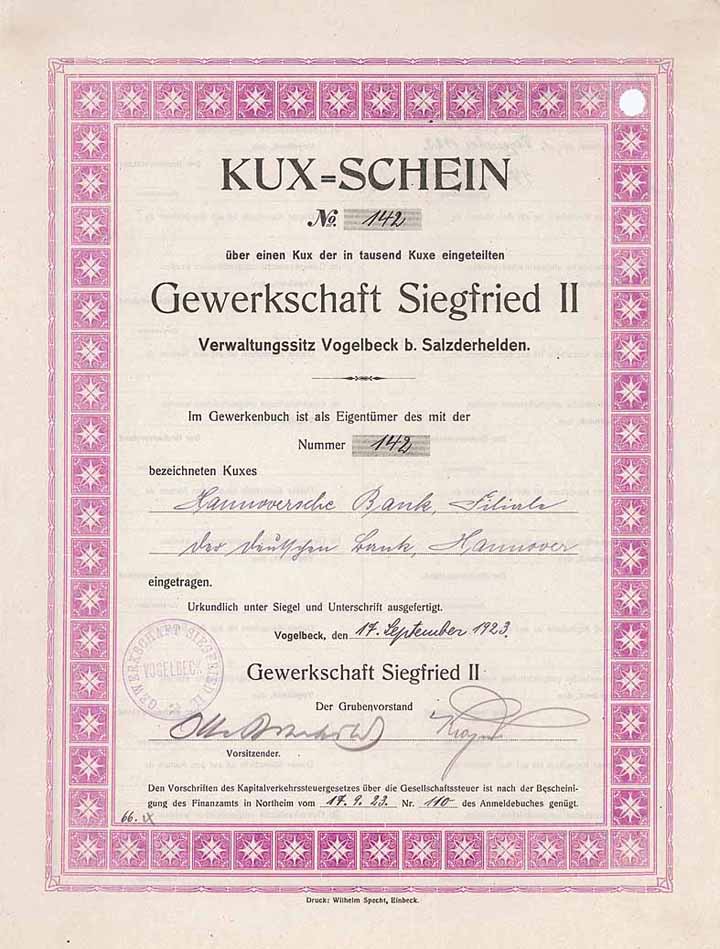 Gewerkschaft Siegfried II.