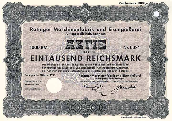 Ratinger Maschinenfabrik und Eisengießerei AG