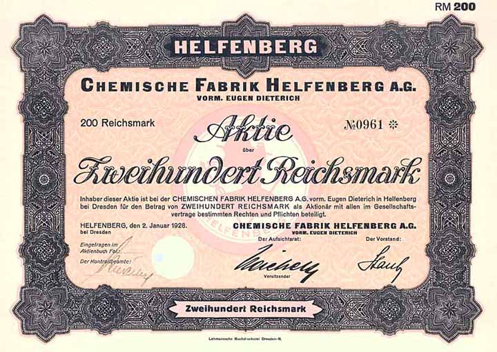 Chemische Fabrik Helfenberg AG vorm. Eugen Dieterich