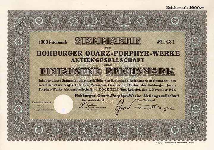 Hohburger Quarz-Porphyr-Werke AG