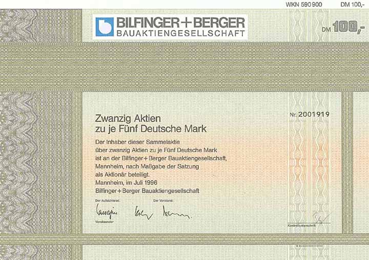 Bilfinger + Berger Bauaktiengesellschaft