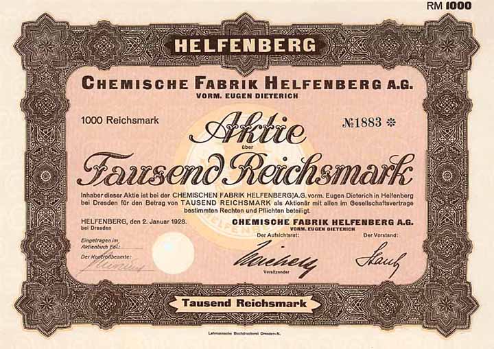 Chemische Fabrik Helfenberg AG vorm. Eugen Dieterich