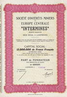 Soc. d’Interets Miniers en Europe Centrale “Intermines” S.A.